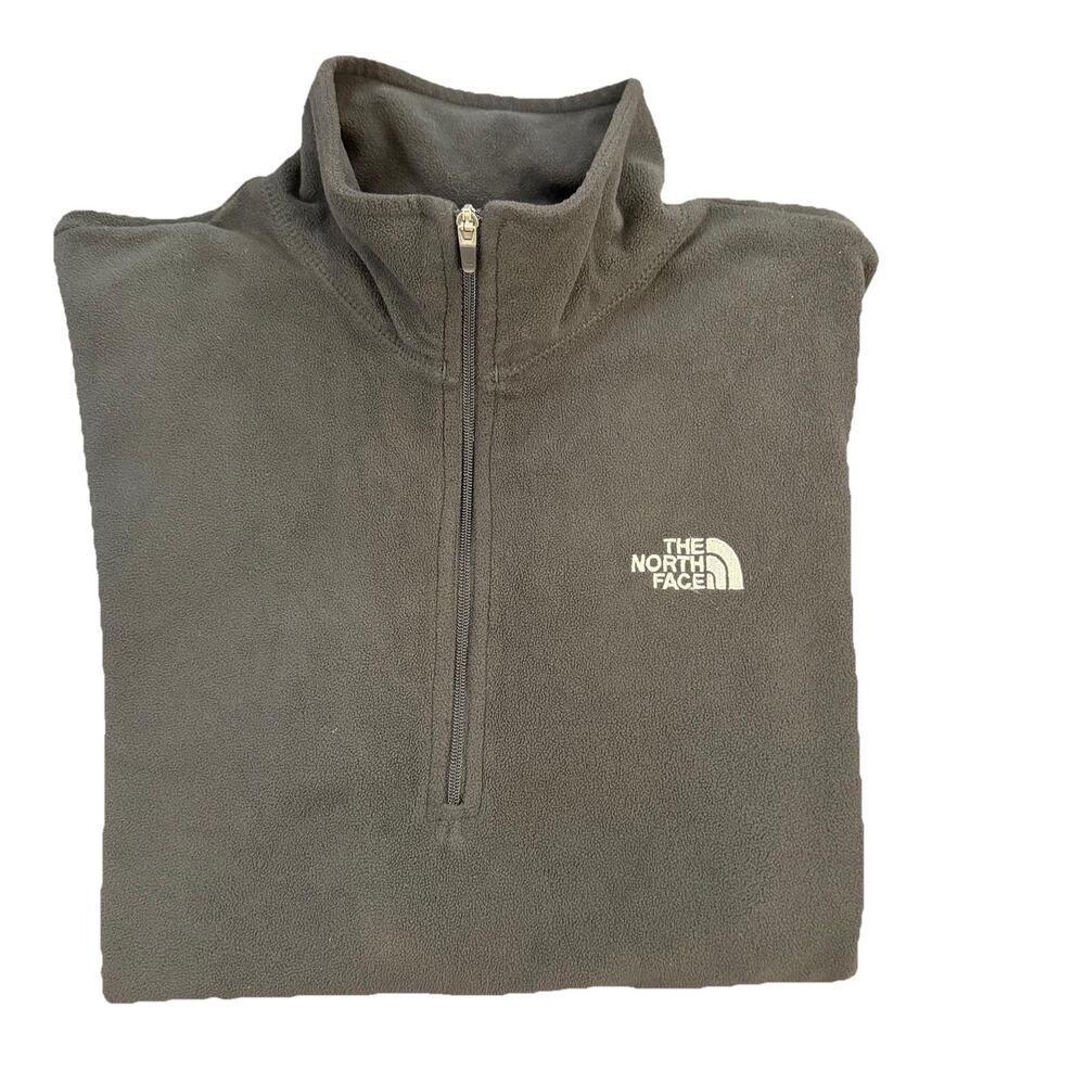 The North Face Boy's Solid 1/4 Zip Fleece Pullover Black Size Large